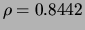 $\rho=0.8442$