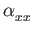 $ \alpha_{{xx}}^{}$